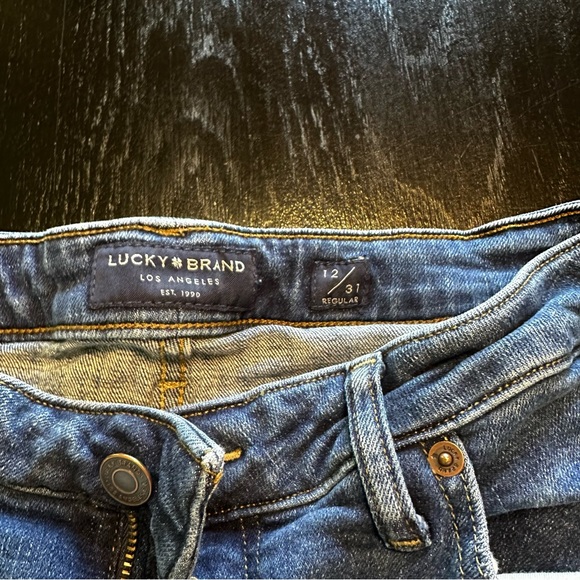 Lucky Brand Size 12 Skinny Fit Blue Jean Denim No Holes - Picture 2 of 10